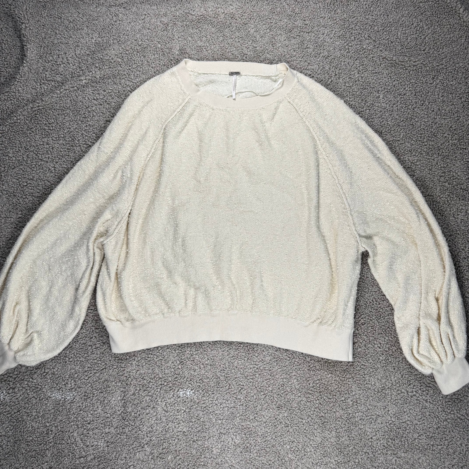 Free People Found My Friend Sweater Pullover Cream Size Small